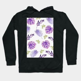 Beautiful Purple Foliage Design Print Hoodie